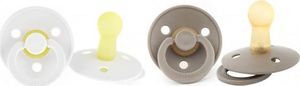 Bibs Smoczek Uspokajający Hevea 2-pack White Dark Oak S 0m+ Bibs 1