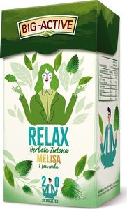 Big Active Herbata zielona Relax melisa z lawendą 20 torebek - 4 szt. 1