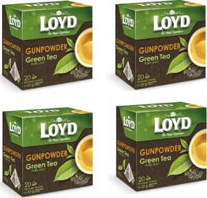 LOYD Herbata LOYD Green zielona Gunpowder 80 torebek piramidki 1