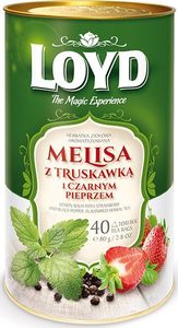 LOYD Herbata LOYD Melisa z truskawką i czarnym pieprzem - 40 torebek w puszce 1