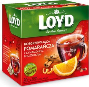 LOYD Herbata rozgrzewająca o smaku pomarańczy z cynamonem i goździkami piramidki 1