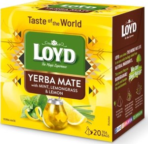 LOYD LOYD Yerba Mate z miętą i trawą cytrynową o smaku cytryny - 20 torebek piramidki 1