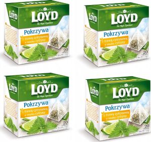 LOYD LOYD Herbata Pokrzywa z trawą cytrynową o smaku cytryny 80 torebek piramidki 1