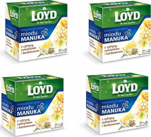 LOYD LOYD Herbata Miód Manuka z cytryną,rumiankiem i kardamonem 80 torebek piramidki 1