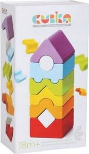 Cubika Klocki drewniane Kolorowa wieża wieżyczka 18m+ (6515009) 1