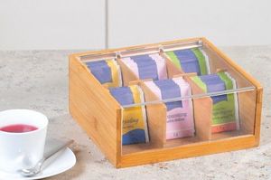 Kesper Kesper, Pudełko na 6 rodzajów herbat z drewna bambusowego z akrylowym wieczkiem. 50903 1