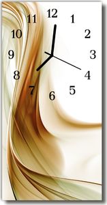 Tulup Zegar Szklany Pionowy Sztuka Abstrakcja beżowy 30x60 cm - 46576251 1