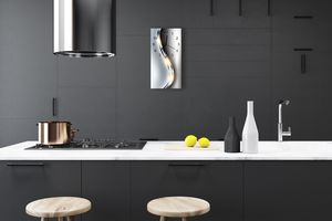 Tulup Zegar szklany Nowoczesny Metal metalowy srebrny 30x60 - 97731386 2