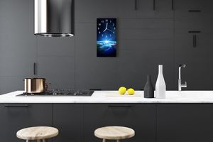 Tulup Zegar szklany Wszechświat Ziemia niebieski 30x60 - 35518882 2