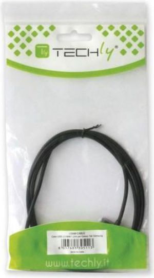 Kabel USB Techly USB-A - Samsung 30-pin 1.2 m Czarny (305113) 3