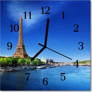Tulup Zegar szklany kwadratowy Niebo nad Paryżem 1