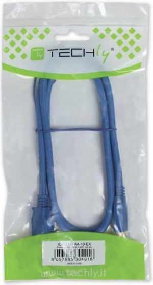 Kabel USB Techly USB-A - micro-B 0.5 m Niebieski (304857) 3