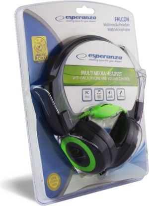 Słuchawki Esperanza EH152G Czarno-zielone 4