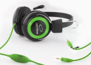 Słuchawki Esperanza EH152G Czarno-zielone 5