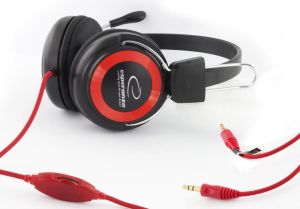 Słuchawki Esperanza EH152R Czarno-czerwone 4