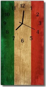 Tulup Zegar szklany pionowy Włoska flaga kolorowy 30x60 - 53323540 1