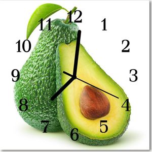 Tulup Zegar szklany ścienny Cichy Awokado Avocado 30x30 55950708 1