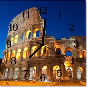 Tulup Zegar szklany ścienny Cichy Koloseum Architektura 1