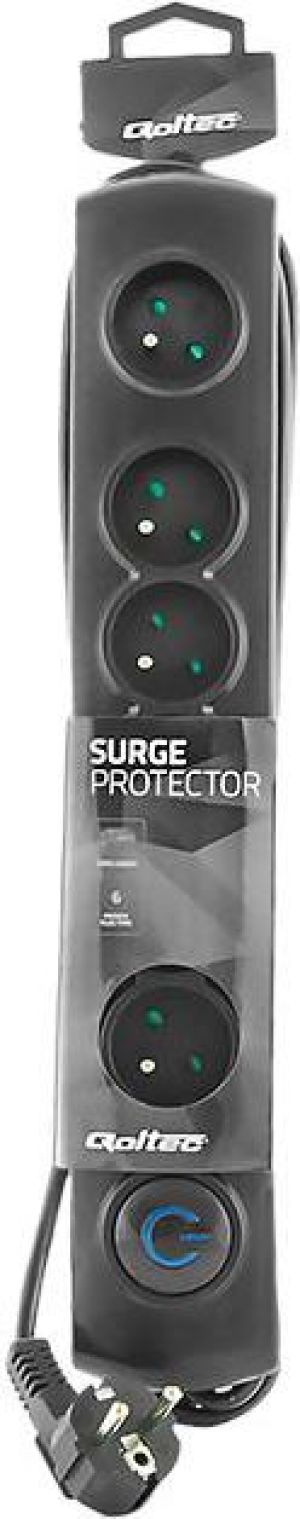 Listwa zasilająca Qoltec Swift przeciwprzepięciowa 6 gniazd 3 m czarna (50112) 2