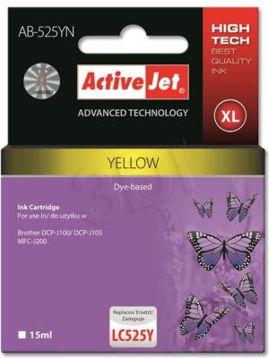 Tusz Activejet tusz AB-525YN / LC525Y (yellow) 1
