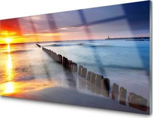 Tulup Foto-Obraz na Szkle Morze Słońce Krajobraz 140x70 cm - 43416321 1