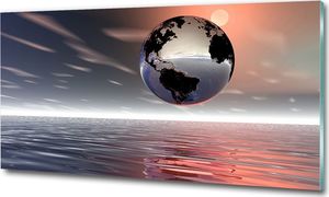 Tulup Foto-obraz szklany duży Planeta Ziemia 100x50 cm - 1888507 1