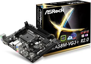 Płyta główna ASRock FM2A58M-VG3+, FM2+, A58, GLAN, SATA2, USB2, RAID, DDR3, CROSSFIRE (M2A58M-VG3+ R2.0) 2