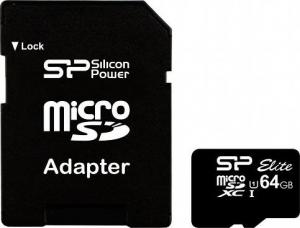 Karta Silicon Power Elite MicroSDXC 64 GB Class 10 UHS-I/U1  (SP064GBSTXBU1V10-SP) 1