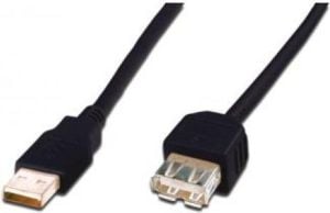Kabel USB Digitus USB-A - USB-A 5 m Czarny (AK-300202-050-S) 1