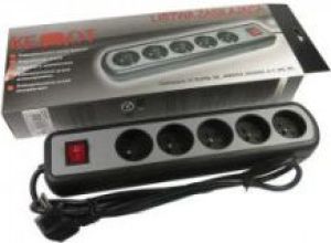 Listwa zasilająca Kemot przeciwprzepięciowa 5 gniazd 1.5 m czarna (URZ3062-1.5) 2