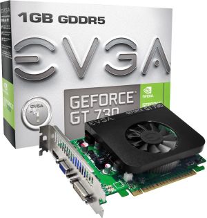 Karta graficzna EVGA GeForce GT 730 1GB GDDR5 (128 Bit) D-Sub, DVI, HDMI (01G-P3-3736-KR) 1