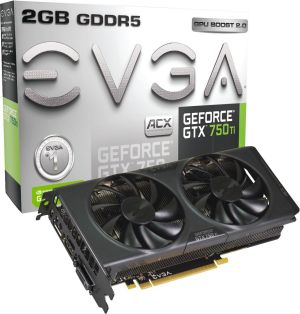 Karta graficzna EVGA GeForce GTX 750Ti ACX 2GB GDDR5 (128 Bit), DVI, HDMI, DP (02G-P4-3755-KR) 1