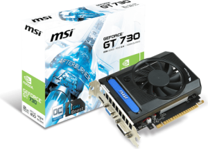 Karta graficzna MSI GeForce GT 730 OC 2GB DDR3 (64 Bit), D-Sub, DVI, HDMI (N730K-2GD3/OC) 1