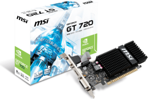 Karta graficzna MSI GeForce GT 720 2GB DDR3 (64 bit) D-Sub, DVI, HDMI (N720-2GD3HLP) 1