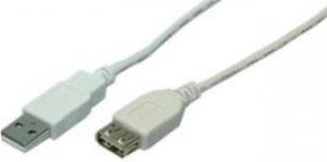 Kabel USB LogiLink USB-A - USB-A 2 m Biały (CU0010) 1