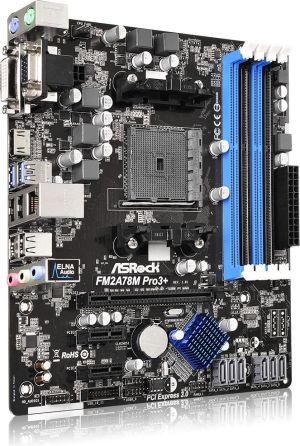 Płyta główna ASRock FM2A78M Pro3+, FM2+, AMD A78, VGA, GLAN, SATA3, USB3, RAID, DDR3 (FM2A78M PRO3+) 4