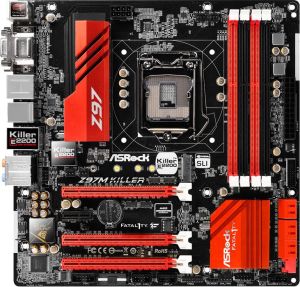 Płyta główna ASRock FATAL1TY Z97M, Z97, LGA1150, PCX, GLAN, SATA3, USB3, RAID, DDR3, SLI, CROSSFIRE, mATX (Z97M KILLER) 4