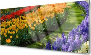Tulup Obraz na Szkle Kwiaty Ogród Tulipany 125x50 cm - 73778434 1