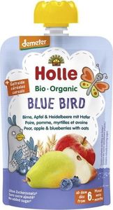 Holle Bio Mus owocowy Niebieski ptak gruszka jabłko jagoda z owsem 6m+ Holle 1