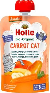 Holle Bio Mus owocowo warzywny Marchewkowy kotek marchewka mango banan gruszka 6m+ Holle 1