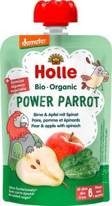 Holle Bio Mus owocowo warzywny Moc papugi gruszka szpinak jabłko 6m+ Holle 1