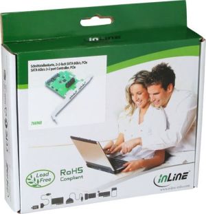 Kontroler InLine PCIe 2.0 x1 - 2x SATA III + 2x eSATA (76696B) 3