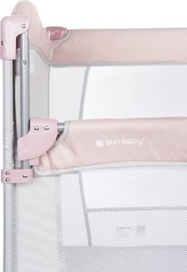 Sun Baby Łóżeczko turystyczne - dostawka do łóżka - różowe 3