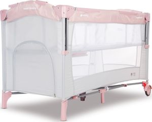 Sun Baby Łóżeczko turystyczne - dostawka do łóżka - różowe 4
