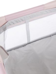 Sun Baby Łóżeczko turystyczne - dostawka do łóżka - różowe 5