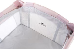 Sun Baby Łóżeczko turystyczne - dostawka do łóżka - różowe 6