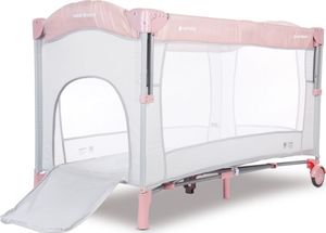 Sun Baby Łóżeczko turystyczne - dostawka do łóżka - różowe 7