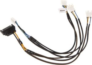 Akasa SATA 15-pin - Molex x3, 0.3m, Czarny (AK-CBFA06-30) 2