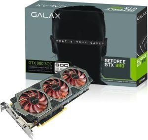 Karta graficzna Galax GeForce GTX 980 SOC, 4GB GDDR5 (256 Bit), DVI, HDMI, 3xDP (98NQH6DNC7VZ) 1