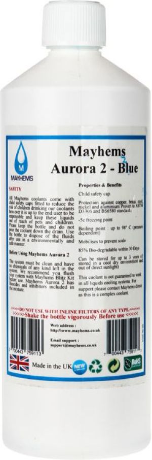 Mayhems Aurora 2 płyn chłodniczy, Niebieski, 1000ml (0700443759113) 1